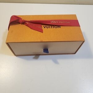 Louis Vuitton Box For Sunglasses with Red and Gold Accents